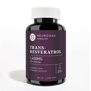 Neurogan Trans-Resveratrol Capsules 1,400mg per serving, 63000mg total, 90 vegan capsules.